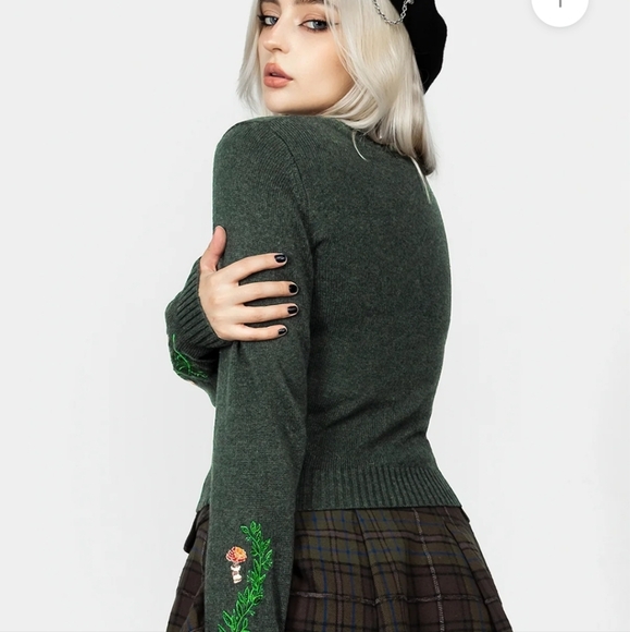 Disturbia Fable Embroidered Cardigan M - Picture 3 of 6